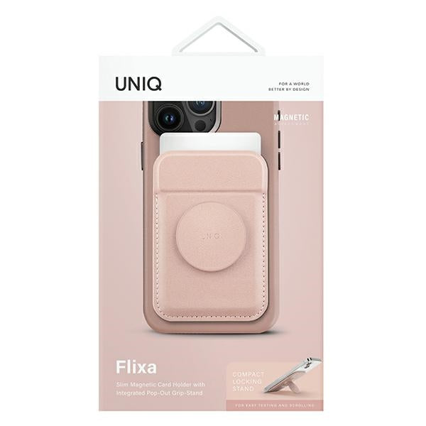 Uniq Flixa Magnetic Card Wallet med Stand Pink/Blush Pink MagSafe