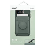 Uniq Flixa Magnetic Card Wallet med Stand Green/Lichen Green MagSafe