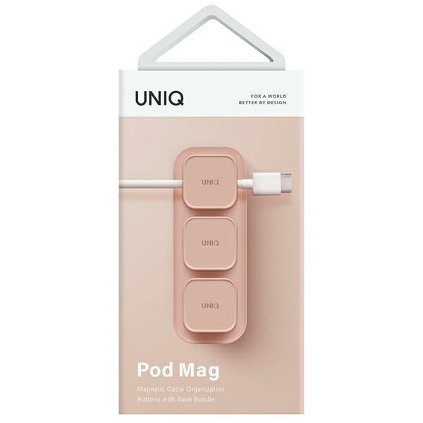 Uniq Pod Magnetic Cable Organizer + Base Pink/Blush Pink