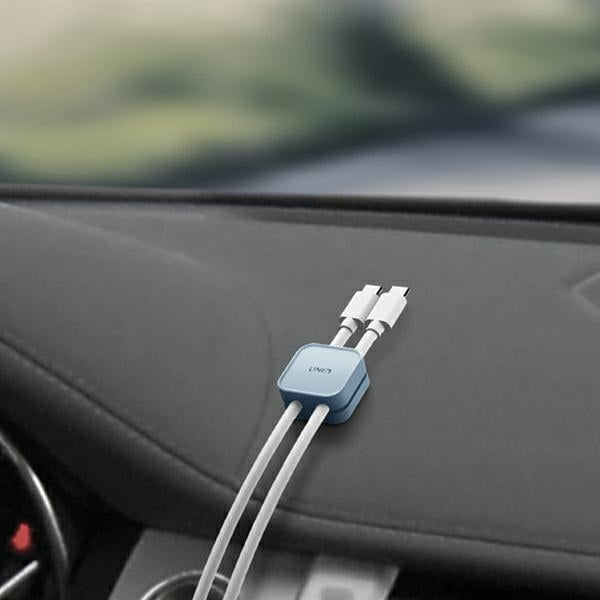 Uniq Pod selvklæbende kabel organisator sæt af 8 grønne / mist grønne