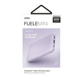 Powerbank Uniq Fuele mini 8000mAh USB-C 18W PD Hurtig opladning - lavendel