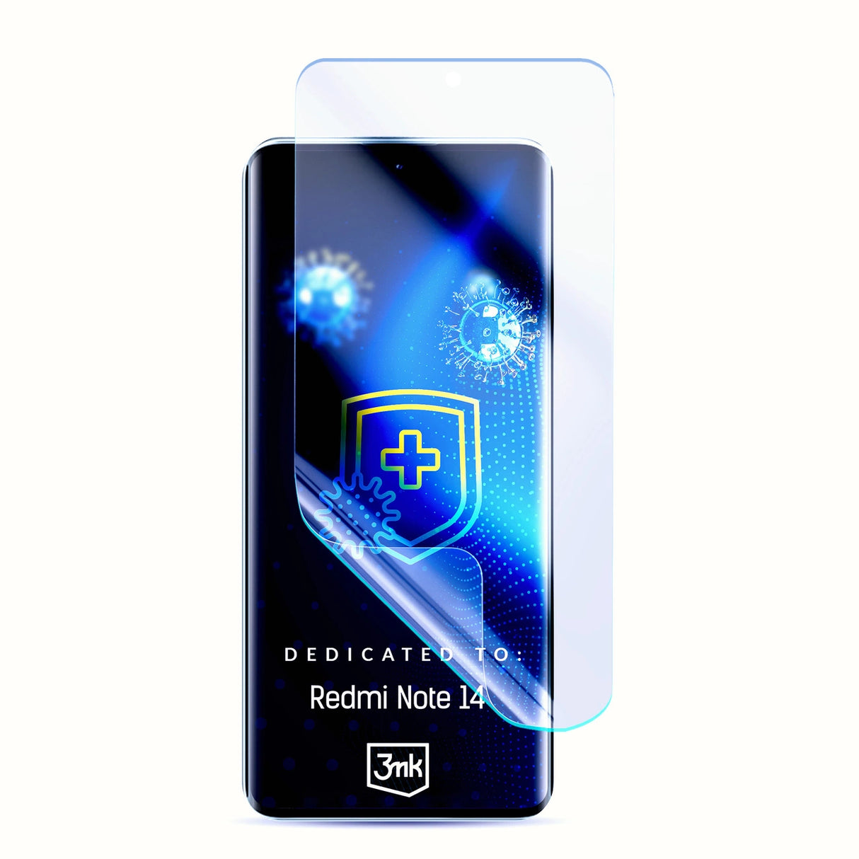 Antibakteriel beskyttende film 3mk SilverProtection+ til Xiaomi Redmi Note 14 4G
