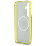 Guess 4G Glitter Triangle Buttons MagSafe Case for Samsung Galaxy S25 Brown