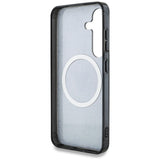 Guess 4G Glitter Triangle Buttons MagSafe-hylster til Samsung Galaxy S25 sort