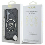 Guess 4G Glitter Triangle Buttons MagSafe-hylster til Samsung Galaxy S25 sort