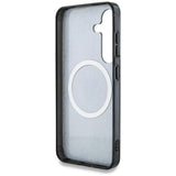 Guess 4G Glitter Triangle Buttons MagSafe Case for Samsung Galaxy S25 Plus Black