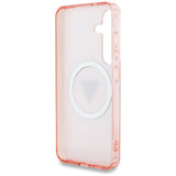 Guess 4G Glitter Triangle Buttons MagSafe Case til Samsung Galaxy S25 Pink