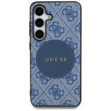 Guess 4G Round Patch Classic Logo MagSafe case for Samsung Galaxy S25 Plus blue