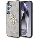 Gæt Big 4G Logo Classic Logo Case til Samsung Galaxy S25 Pink