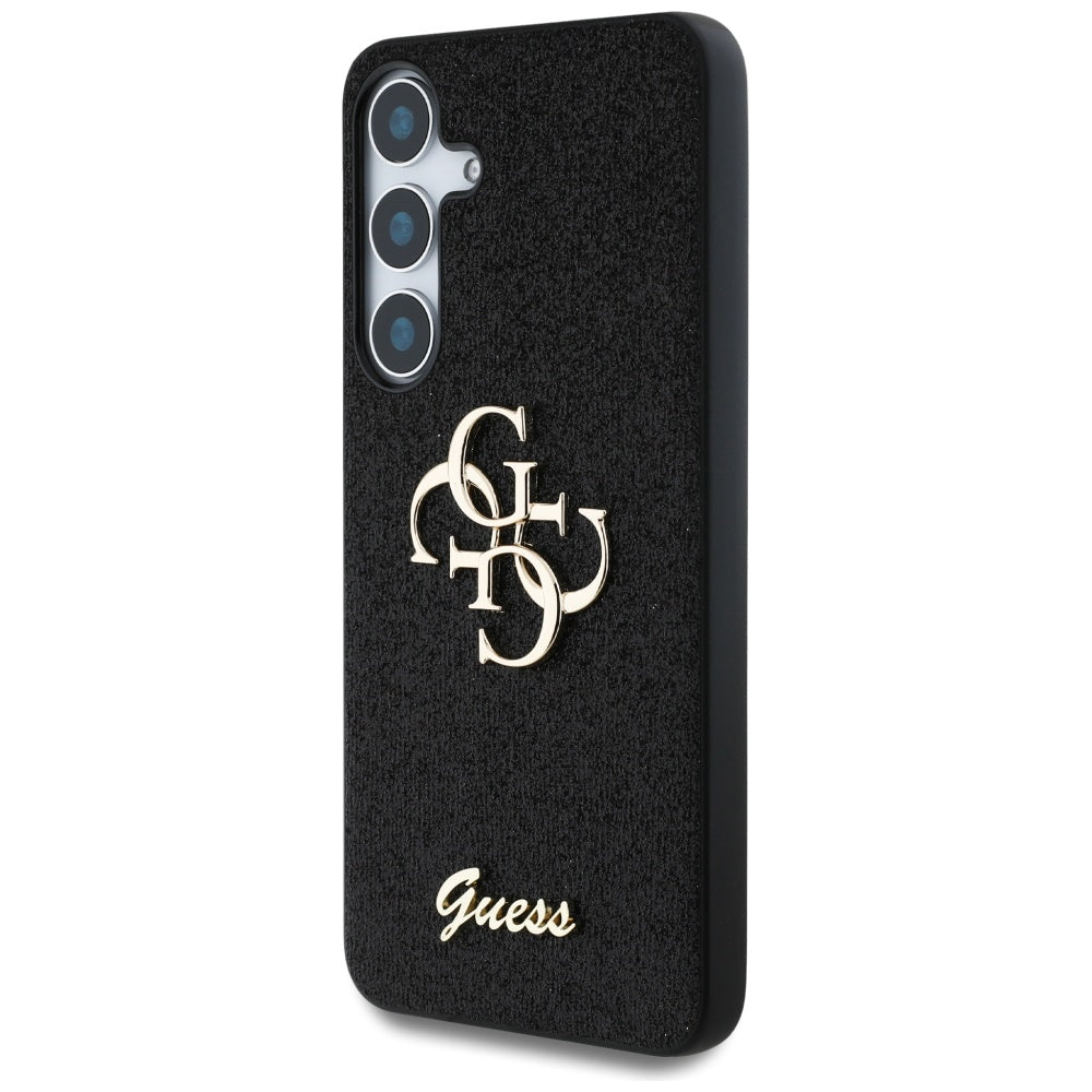 Guess Fixed Glitter Big 4G Metal Logo sag til Samsung Galaxy S25 sort