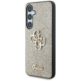 Guess Fixed Glitter Big 4G Metal Logo case for Samsung Galaxy S25 gold