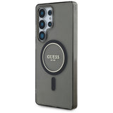 Guess Glitter Circle Classic Logo MagSafe case for Samsung Galaxy S25 Ultra black