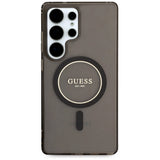 Guess Glitter Circle Classic Logo MagSafe case for Samsung Galaxy S25 Ultra black