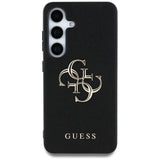 Guess Grained Big 4G Logo Small Classic Logo case for Samsung Galaxy S25 black