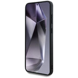 Guess læder 4G Colored Ring Classic Logo MagSafe Case Samsung Galaxy S25 Plus sort