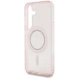 Guess Rhinestones Printed Classic Logo MagSafe Samsung Galaxy S25 Case Pink