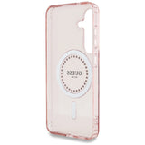Guess Rhinestones Printed Classic Logo MagSafe Samsung Galaxy S25 Case Pink