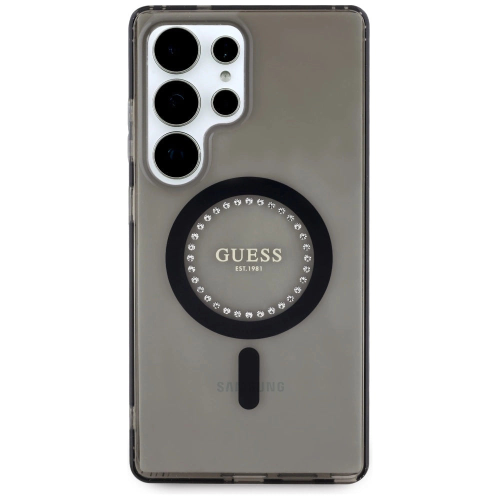 Guess Rhinestones Printed Classic Logo MagSafe Samsung Galaxy S25 Ultra case sort