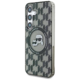 Case Karl Lagerfeld Button Karl&Choupette Heads On KL Pattern MagSafe Samsung Galaxy S25 black