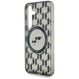 Case Karl Lagerfeld Button Karl&Choupette Heads On KL Pattern MagSafe Samsung Galaxy S25 black