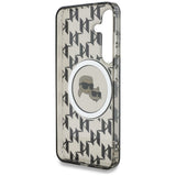 Case Karl Lagerfeld Button Karl&Choupette Heads On KL Pattern MagSafe Samsung Galaxy S25 black