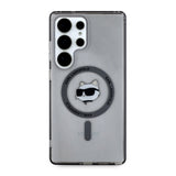 Karl Lagerfeld Button Choupette Head Printed Logo MagSafe Samsung Galaxy S25 Ultra case black