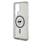 Karl Lagerfeld Button Choupette Head Printed Logo MagSafe Samsung Galaxy S25 Ultra case black