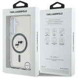 Karl Lagerfeld Button Karl & Choupette Heads Printed Logo MagSafe Samsung Galaxy S25 case black