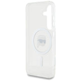Case Karl Lagerfeld Button Karl Head Printed Logo MagSafe Samsung Galaxy S25 white