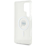 Case Karl Lagerfeld Button Karl Head Printed Logo MagSafe Samsung Galaxy S25 Ultra white