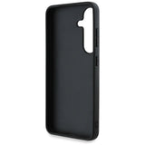 Karl Lagerfeld Leather Monogram Pin Logo Karl Head Samsung Galaxy S25 Case Black