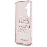 Karl Lagerfeld Rhinestones K. Head Logo Samsung Galaxy S25 Case Pink