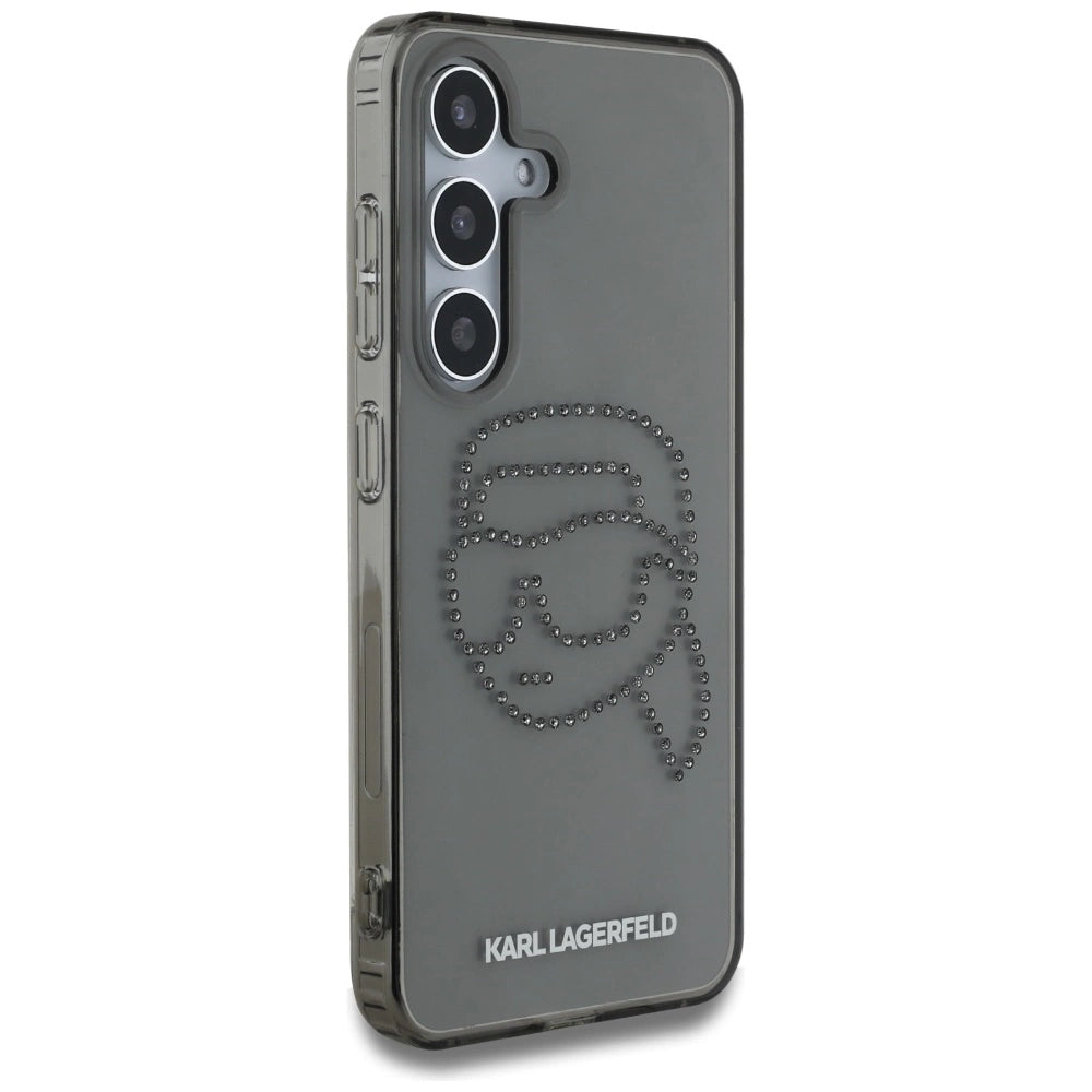 Case Karl Lagerfeld Rhinestones Karl Head Logo Samsung Galaxy S25 black