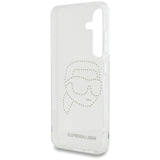 Case Karl Lagerfeld Rhinestones Karl Head Logo Samsung Galaxy S25 gennemsigtig