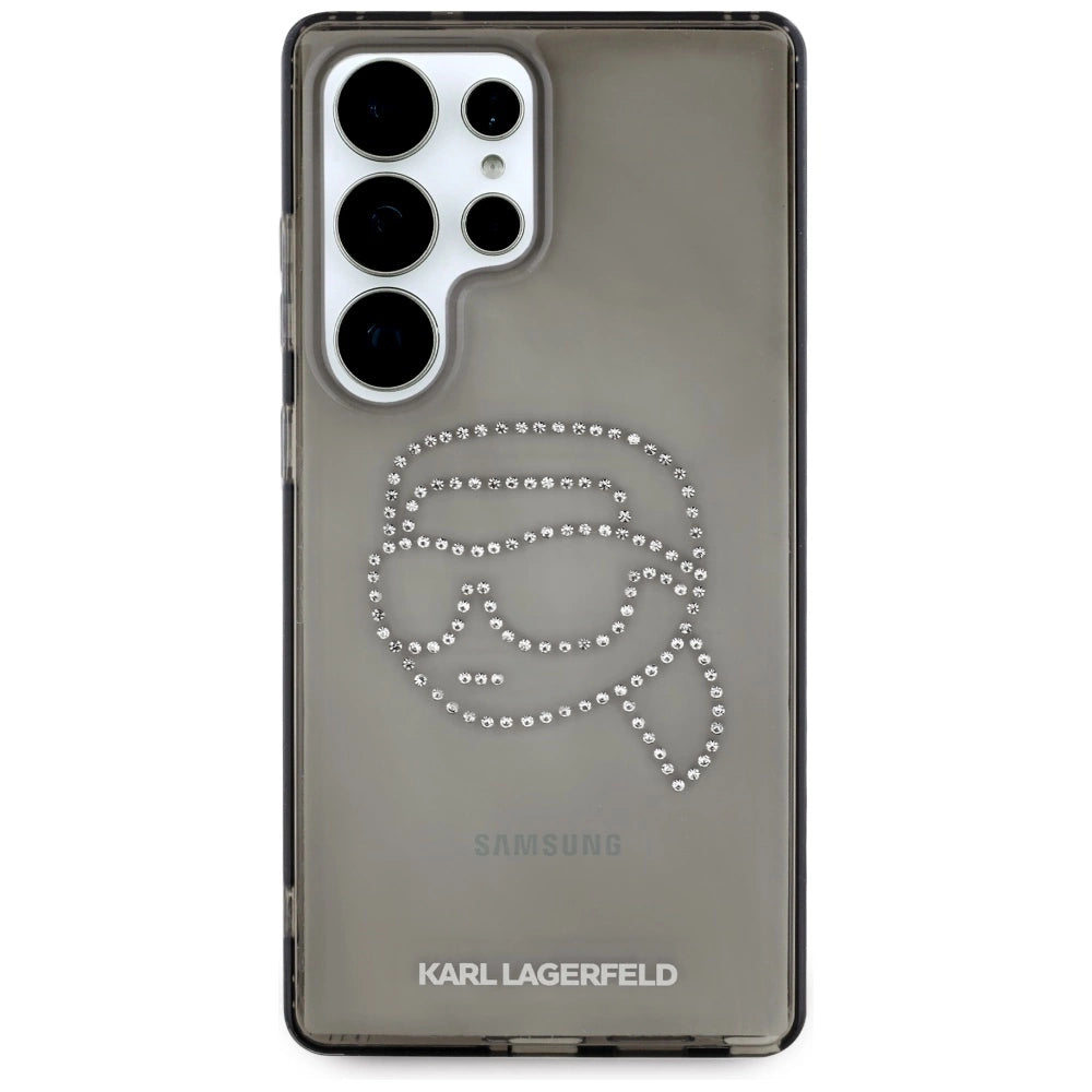 Case Karl Lagerfeld Rhinestones Karl Head Logo Samsung Galaxy S25 Ultra sort