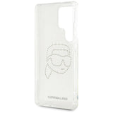 Case Karl Lagerfeld Rhinestones Karl Head Logo Samsung Galaxy S25 Ultra gennemsigtig