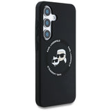 Karl Lagerfeld Silicone Double Heads And Circle MagSafe Samsung Galaxy S25 case black