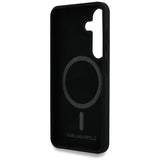 Karl Lagerfeld Silicone Double Heads And Circle MagSafe Samsung Galaxy S25 case black