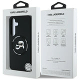 Karl Lagerfeld Silicone Double Heads And Circle MagSafe Samsung Galaxy S25 case black