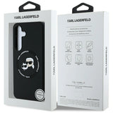 Karl Lagerfeld Silicone Double Heads And Circle MagSafe Samsung Galaxy S25 Plus-kasse sort