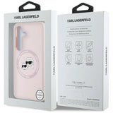 Karl Lagerfeld Silicone Double Heads og Circle MagSafe Samsung Galaxy S25 Plus Case Pink