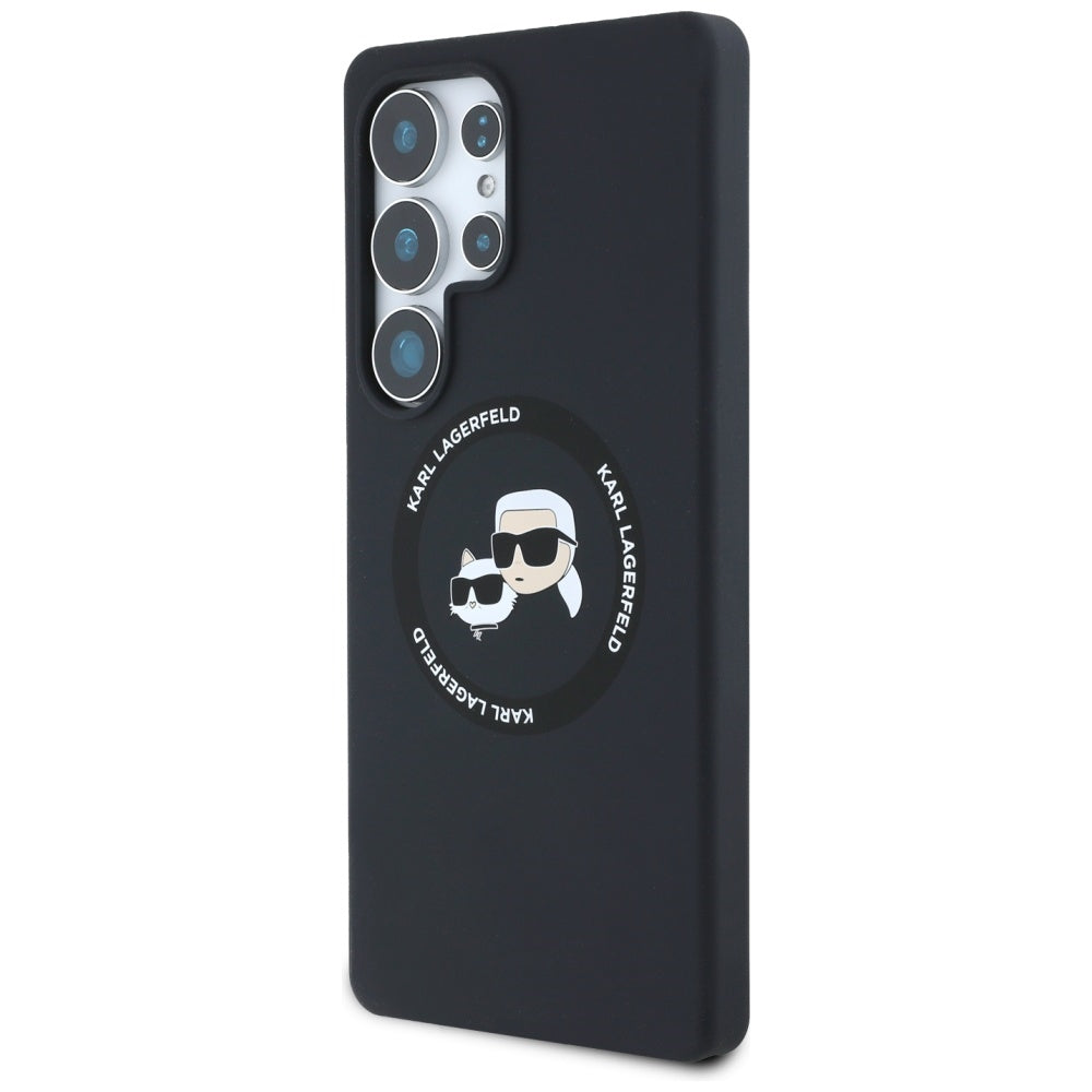 Karl Lagerfeld Silicone Double Heads And Circle MagSafe Samsung Galaxy S25 Ultra case sort