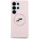 Karl Lagerfeld Silicone Double Heads og Circle MagSafe Samsung Galaxy S25 Ultra Case Pink