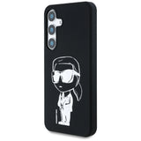 Case Karl Lagerfeld Silicone Graffiti Ikonik Printed Logo MagSafe Samsung Galaxy S25 sort