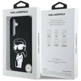 Case Karl Lagerfeld Silicone Graffiti Ikonik Printed Logo MagSafe Samsung Galaxy S25 sort