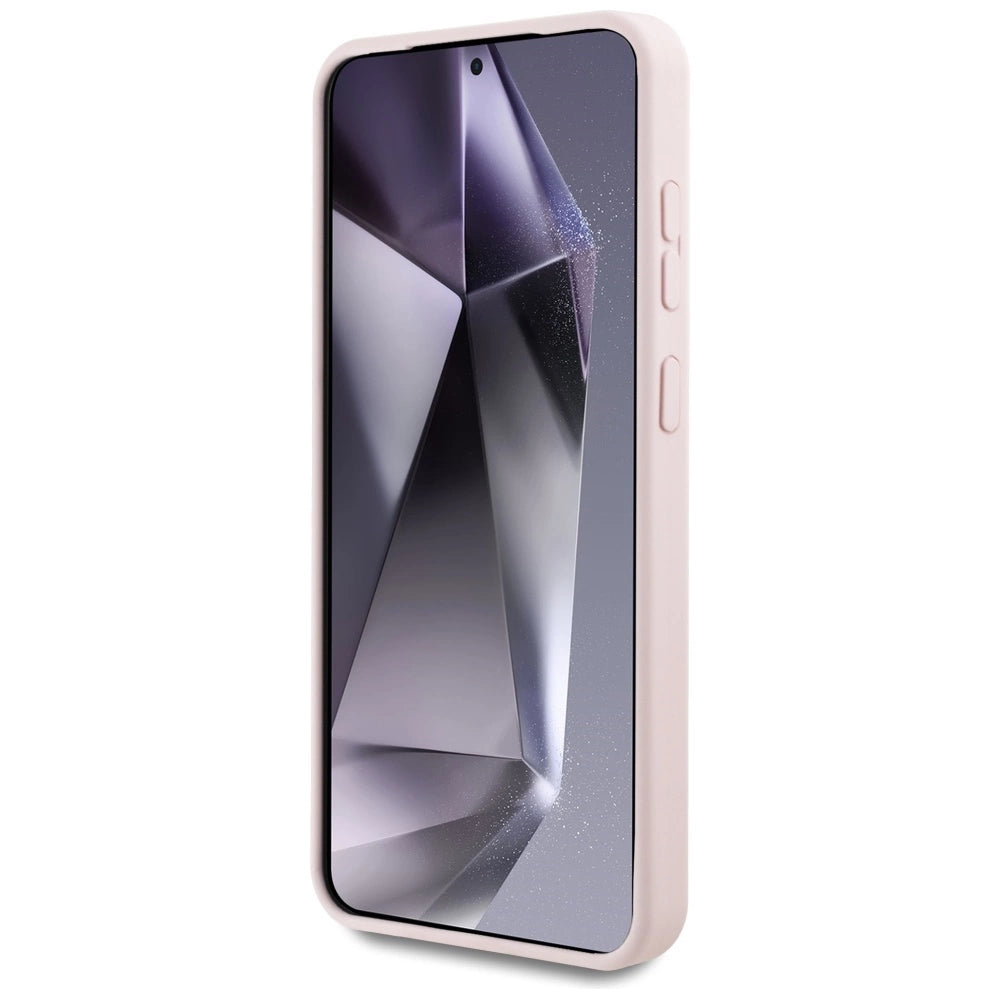 Case Karl Lagerfeld Silicone Graffiti Ikonik Printed Logo MagSafe Samsung Galaxy S25 lyserød