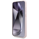 Case Karl Lagerfeld Silicone Graffiti Ikonik Printed Logo MagSafe Samsung Galaxy S25 lyserød