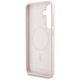 Case Karl Lagerfeld Silicone Graffiti Ikonik Printed Logo MagSafe Samsung Galaxy S25 lyserød