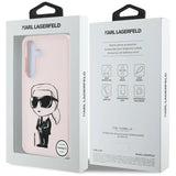 Case Karl Lagerfeld Silicone Graffiti Ikonik Printed Logo MagSafe Samsung Galaxy S25 lyserød