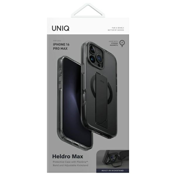 Uniq Heldro Max iPhone 16 Pro Max 6.9" Magclick Opladning case sort/damp røg